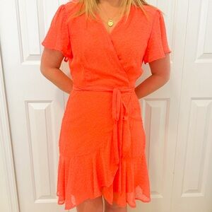miami ruffled wrap dress